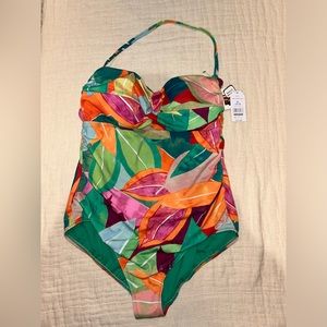 Time and Tru Women’s One Piece Colorful Bathing Suit SIZE XL